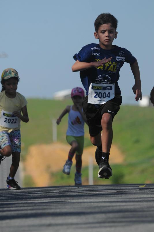Corrida kids no percurso